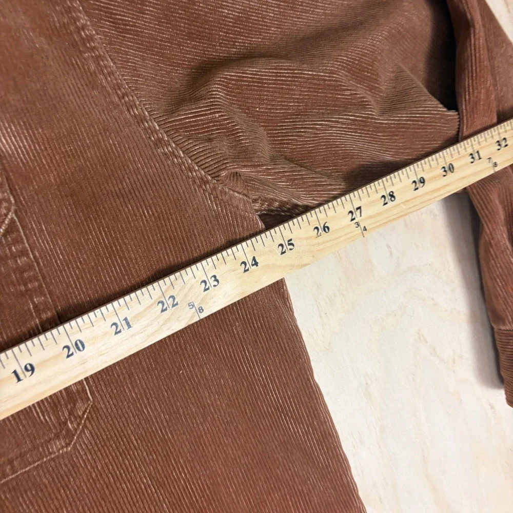 LL Bean Mens Corduroy Button Down Shirt Rust Brown XL Regular 100% Cotton 0BJJ3 - Picture 4 of 5